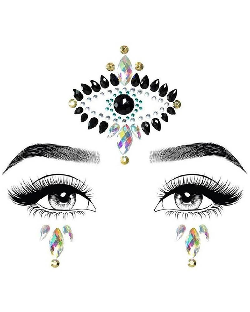 Divinity Face Jewels Sticker and Body Glitter Set