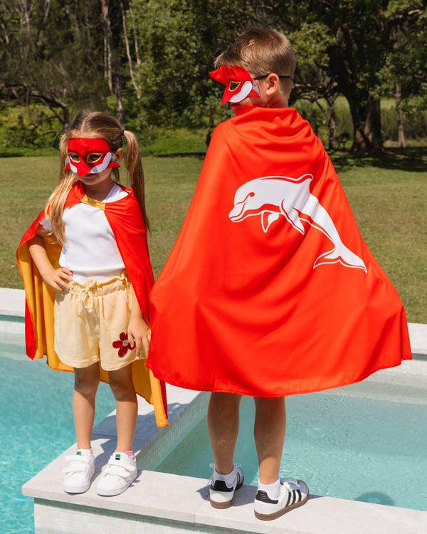 NRL Dolphins Supporter Kids Cape