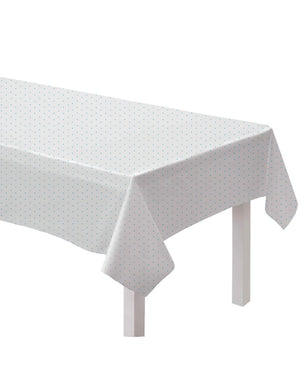 Dot Paper Tablecover Caribbean Blue 137cm x 274cm
