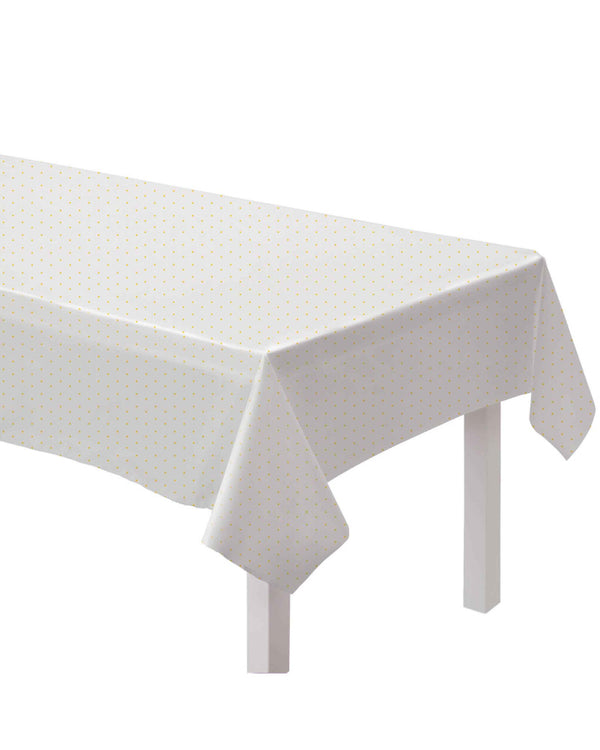 Dot Paper Tablecover Yellow Sunshine 137cm x 274cm