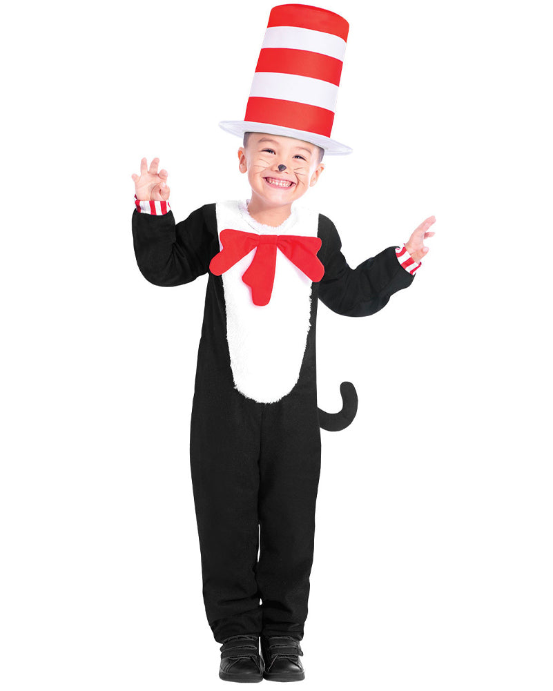 Dr. Seuss The Cat in the Hat Jumpsuit Kids Costume 3-4 Years