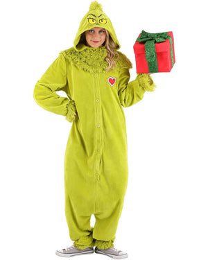 Dr Seuss The Grinch Jumpsuit Adult Christmas Costume