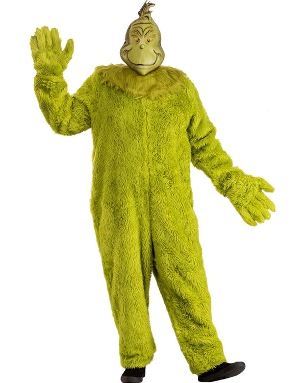 Dr Seuss The Grinch Premium Jumpsuit Mens Plus Size Christmas Costume