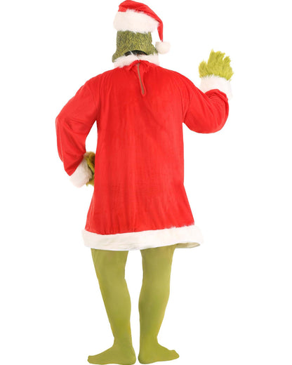 Dr Seuss The Grinch Santa Deluxe Mens Plus Size Costume
