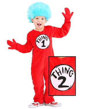 Dr Seuss Thing 1 and 2 Deluxe Toddler Costume