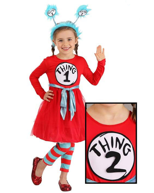 Dr Seuss Thing 1 and 2 Girls Toddler Costume