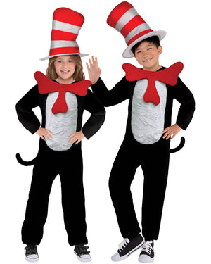 Dr Seuss The Cat in the Hat Jumpsuit Kids Costume