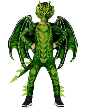 Dragon Jumpsuit Green Kids Costume