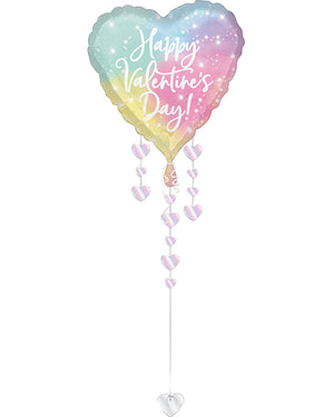 Drop-A-Line Luminous Valentines Day 81cm Foil Balloon with Tail
