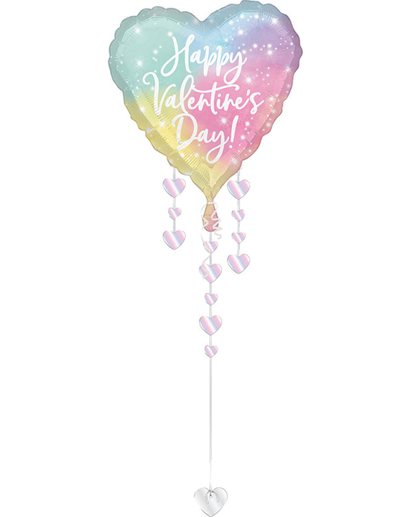 Drop-A-Line Luminous Valentines Day 81cm Foil Balloon with Tail