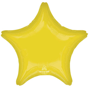 45cm Standard Star XL Vibrant Yellow Foil Balloon
