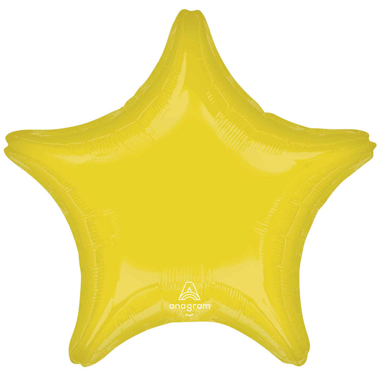 45cm Standard Star XL Vibrant Yellow Foil Balloon