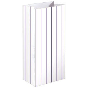Stripe Paper Treat Bags New Purple