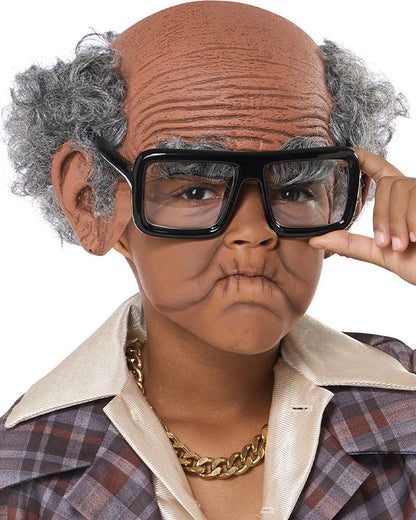 Eddie Cue Ball Child Bald Cap and Novelty Glasses Set