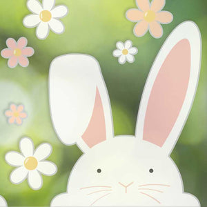 Eggciting Easter Bunny Easter Window Stickers