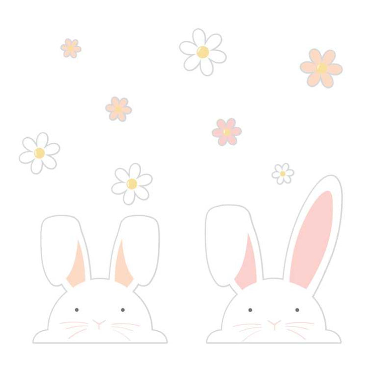 Eggciting Easter Bunny Easter Window Stickers