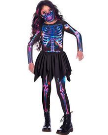 Electric Skeleton Girls Halloween Costume