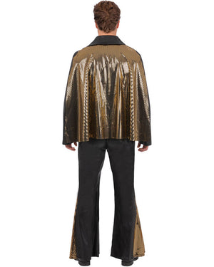 Elvis Black Jumpsuit Mens Costume