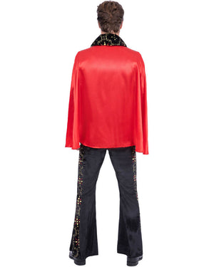 Elvis Black Rhinestone Mens Costume