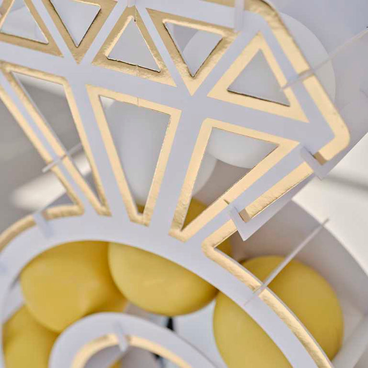 Engagement Ring Balloon Mosaic Stand Decoration