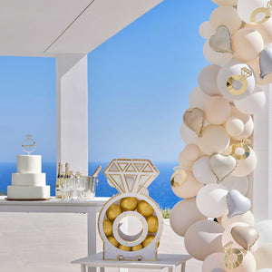 Engagement Ring Balloon Mosaic Stand Decoration