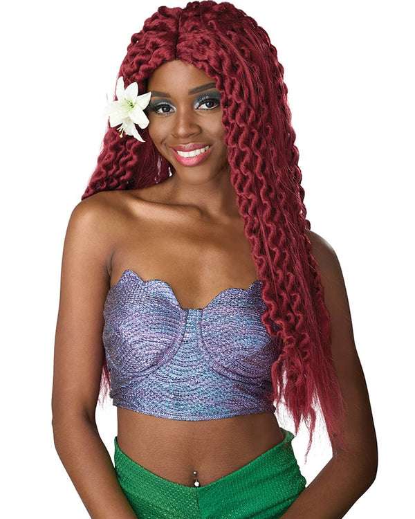 Enchanted Mermaid Long Red Curly Wig