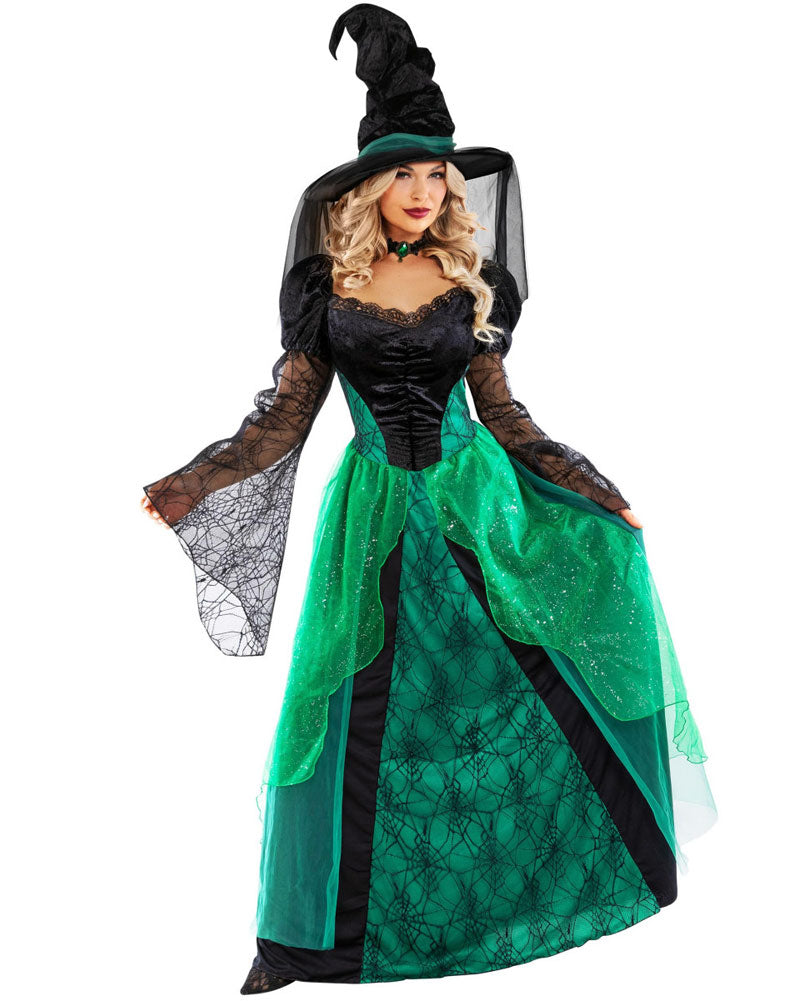 Enchanting Witch Green Womens Halloween Costume