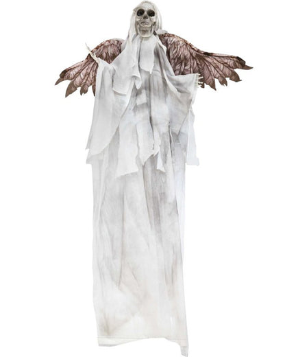 Evil Angel Skeleton Hanging Animated Halloween Decoration 1.8m