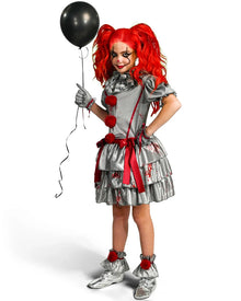 Evil Clown Girls Halloween Costume