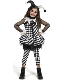 Evil Jester Girls Halloween Costume