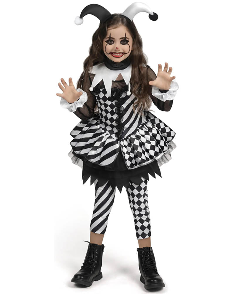 Evil Jester Girls Costume