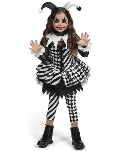 Evil Jester Girls Costume