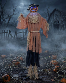 Evil Pumpkin Standing Animated Halloween Decoration 1.9m