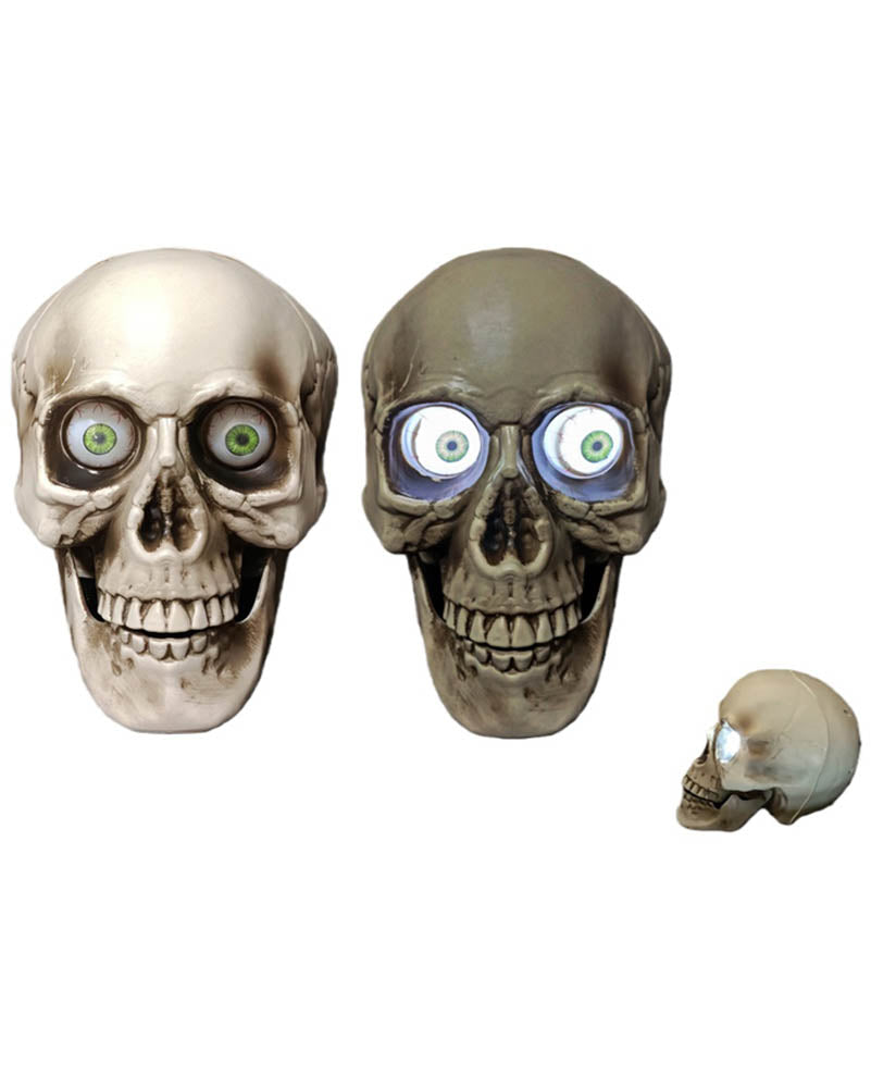 Evil Skull Animated Halloween Decoration 16cm