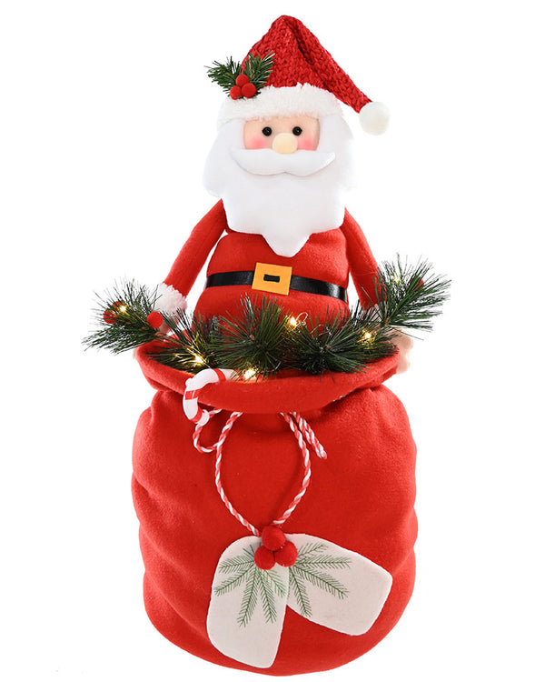 Extendable Light Up Santa In Sack Christmas Decoration 60cm