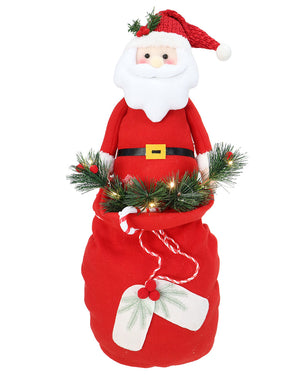 Extendable Light Up Santa In Sack Christmas Decoration 60cm