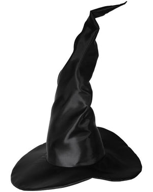 Black witch hat on a white background