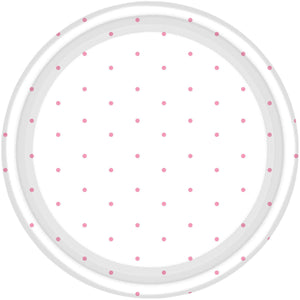 New Pink Dots 17cm Round Paper Plates Pack of 8