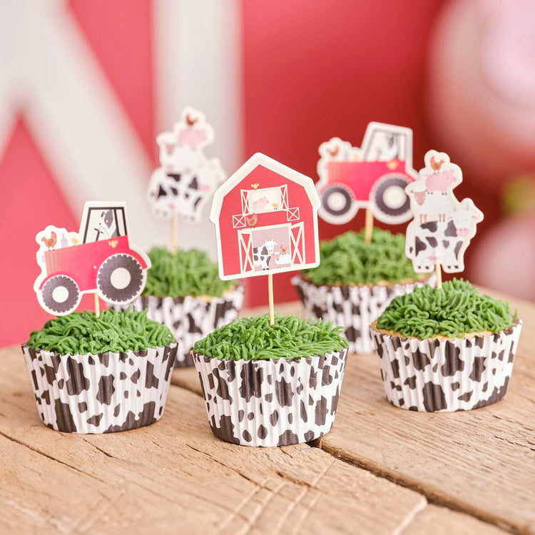 Farm Friends Cake Cupcake Toppers