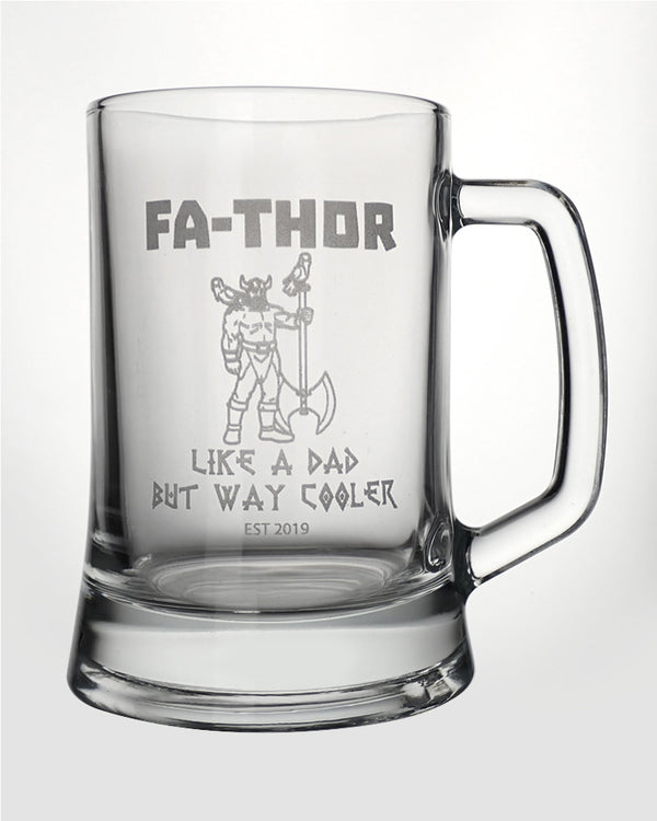 FA-THOR Personalised Engraved 500ml Beer Mug