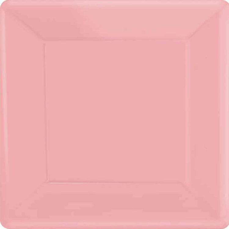 New Pink 23cm Square Paper Plates Pack of 20