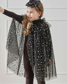 Witch Black & Gold Star Cape
