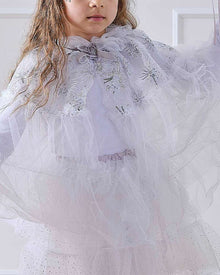 Fairy Princess White & Silver Sparkle Cape