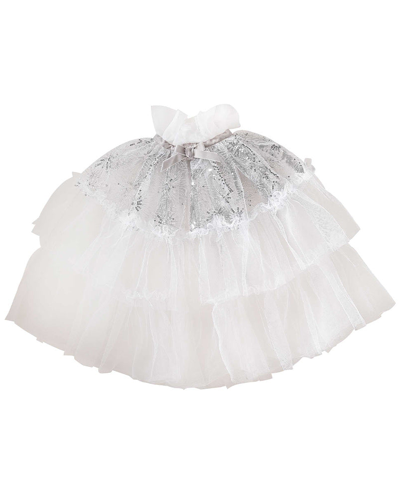 Fairy Princess White & Silver Sparkle Cape