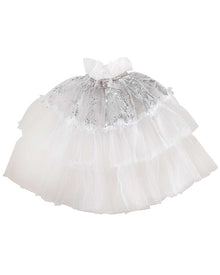 Fairy Princess White & Silver Sparkle Cape