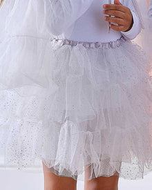 Fairy Princess White & Silver Sparkle Tutu 3-5 Years