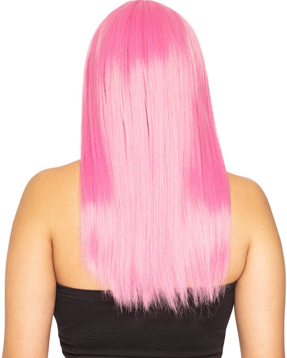 Fashion Deluxe Candy Pink Long Wig