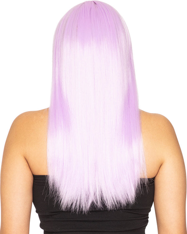 Fashion Deluxe Frosted Lavender Long Wig