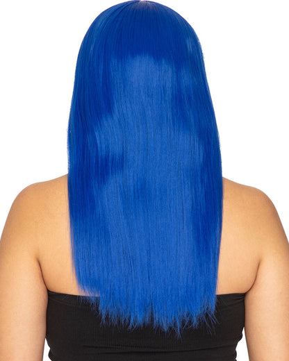 Fashion Deluxe Peacock Blue Long Wig