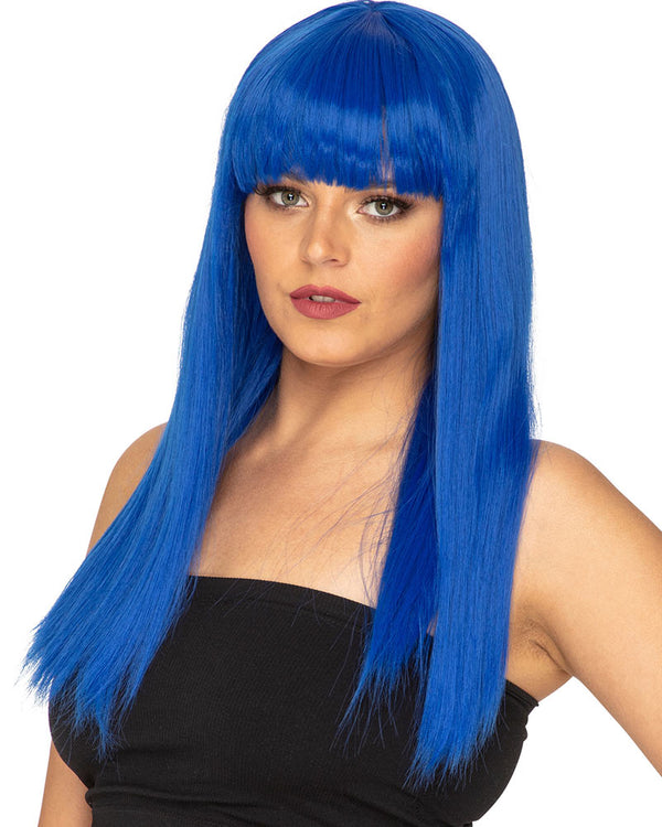 Fashion Deluxe Peacock Blue Long Wig